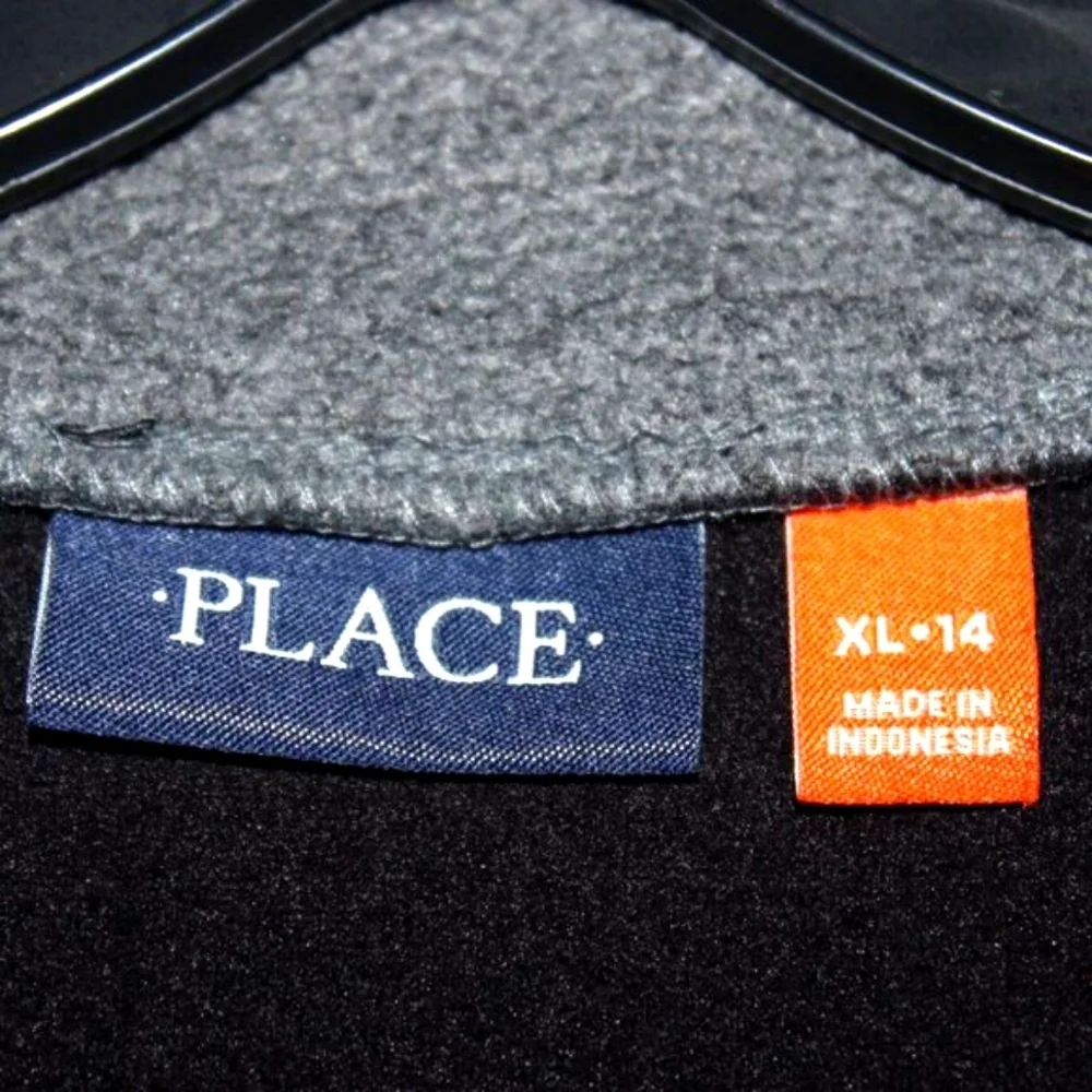 The Children's Place Black Quarter-Zip Pullover Youth XL (14)